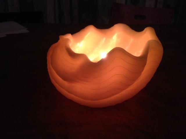 Byron Bay Seashell Beeswax Candle Lantern 2 - Happy Flame