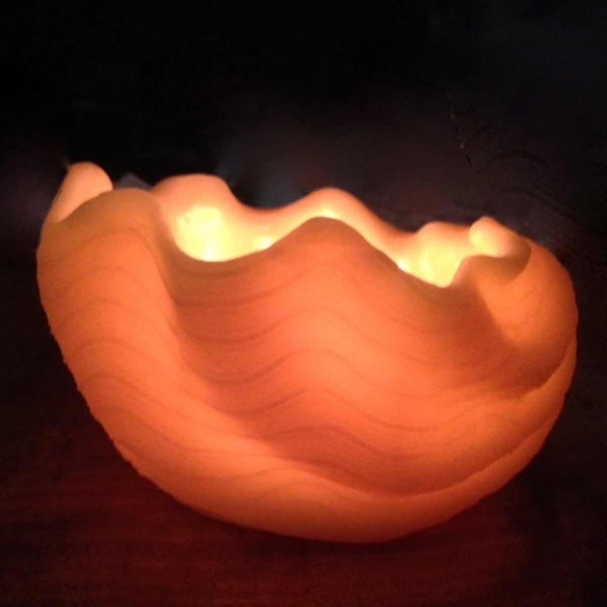 Byron Bay Seashell Beeswax Candle Lantern - Happy Flame