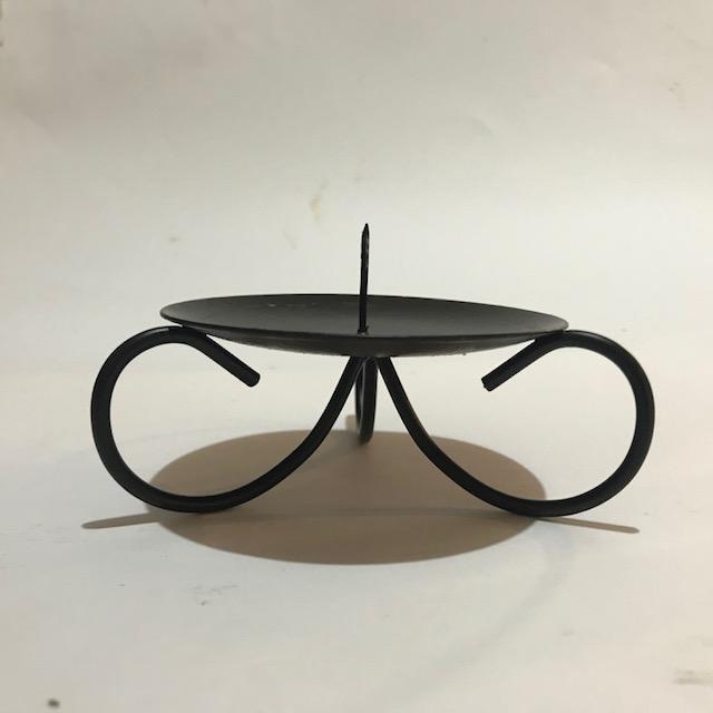 Black Metal Spiked Candle Holder - Happy Flame