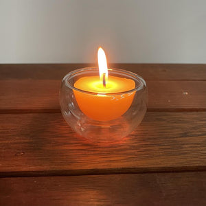 215 - Hour Warm & Cosy Beeswax Candle Pack 5 - Happy Flame