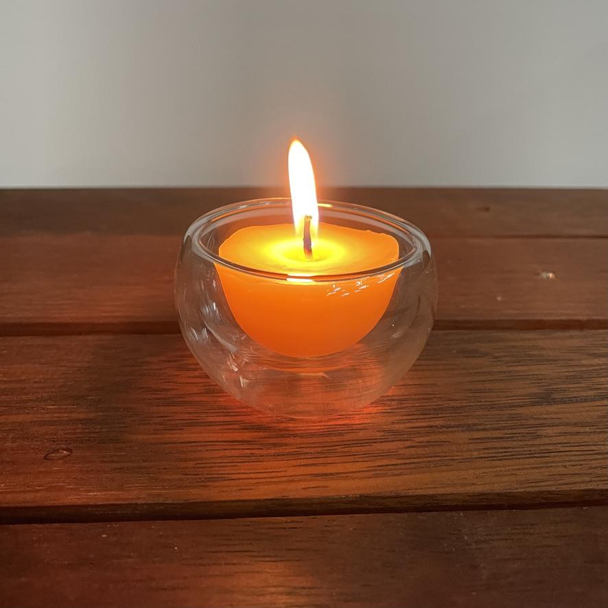 215 - Hour Warm & Cosy Beeswax Candle Pack 5 - Happy Flame