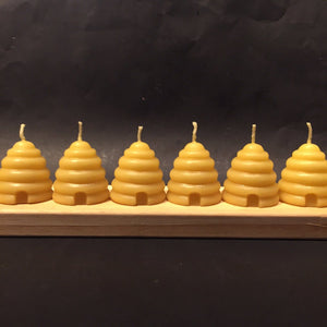 Beehive Skep Beeswax Candle - Happy Flame