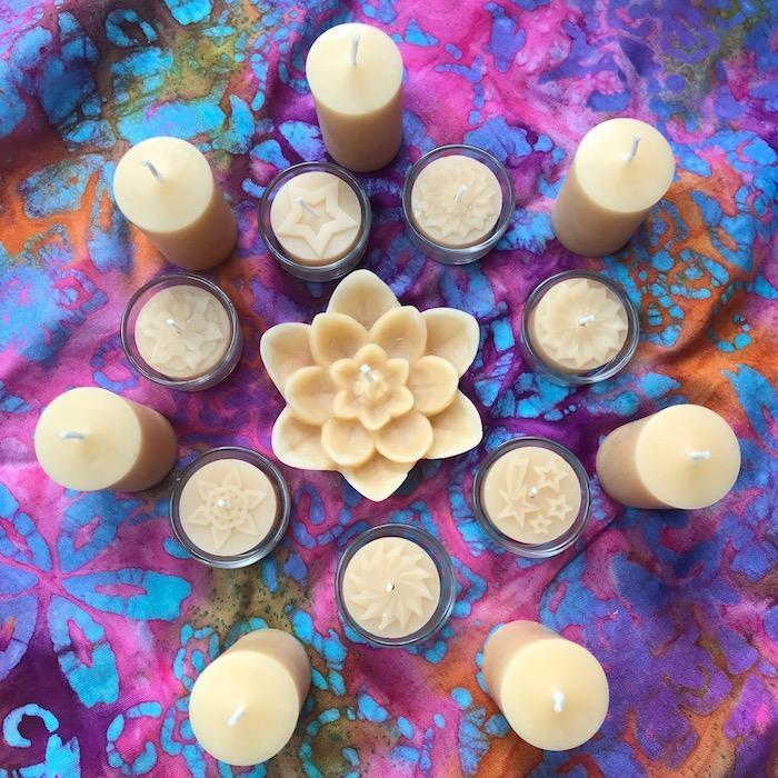 Blessingway Beeswax Candle Pack - Happy Flame