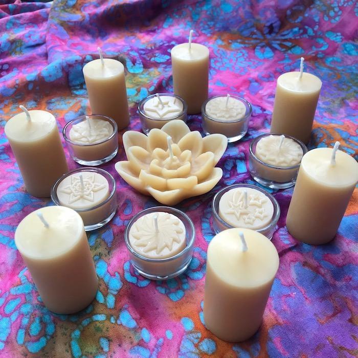 Blessingway Beeswax Candle Pack 3 - Happy Flame