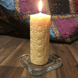 Star Beeswax Candle 2 - Happy Flame