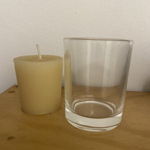 Glass Votive Holder - Happy Flame